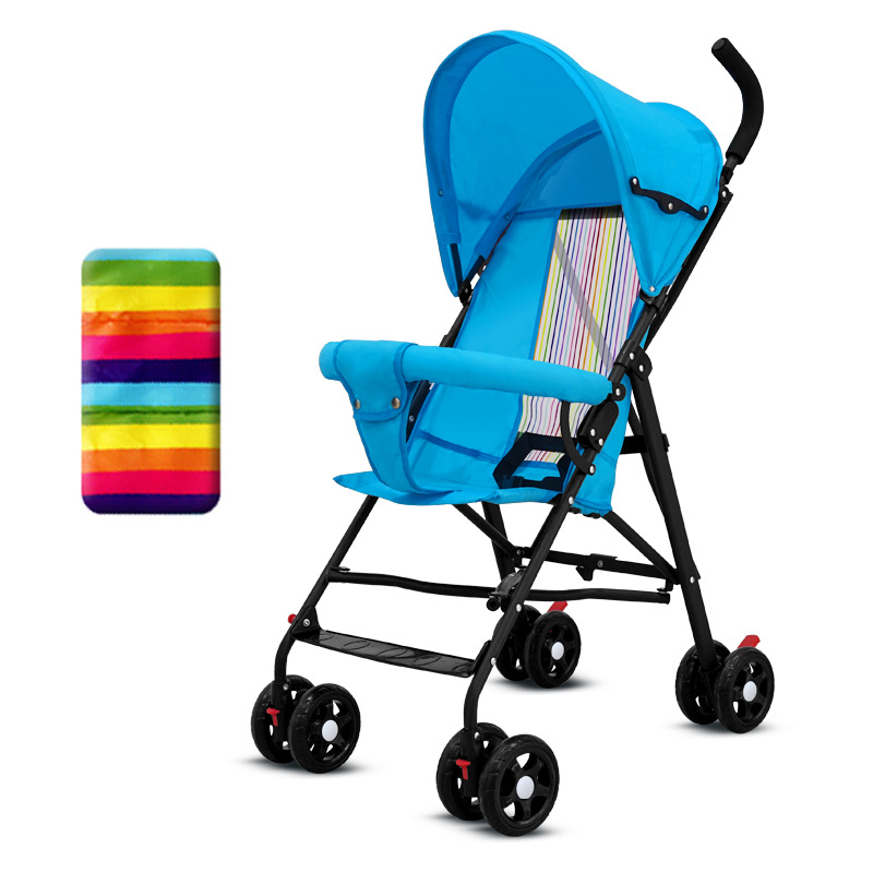 Demi-remise en maille de couleur assise seulement-Bleu + coton