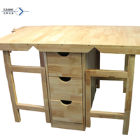 Établi de Garage en bois pliable établi établi en bois massif pour Table de menuiserie d'enseignement pour enfants fait à la main bricolage pliable