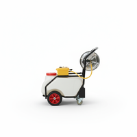 Outils et équipements agricoles, pulvérisateur à batterie 50L sur chariot, avec double pompe pour l'arrosage des arbres et des produits agricoles