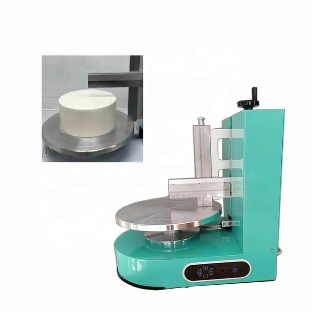 Small Fully Automatic Birthday Cake Spreading Decorating Machine Desk Cake Bread Cream Coating Filling Smoothing Machine