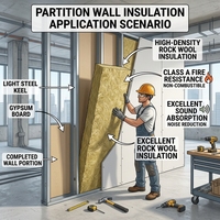 Panneaux modernes en laine de roche haute densité de 50 mm pour système de mur-rideau extérieur