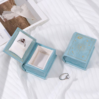 Dinglong personnalisé recyclable rose papier livre forme anneau Bracelet boucle d'oreille collier bijoux boîte ensemble emballage avec sac en papier