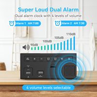YIZHI USB-Aufladung Digitaler LED-Desktop-Wecker mit Bettschüttler-Vibrator-Schlummer funktion für schwere Schläfer