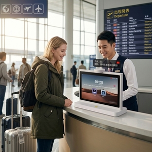 Traductor IA de Doble Pantalla de 10.1 Pulgadas, Dispositivo de Traducción de Voz Bidireccional en Tiempo Real, 140 Idiomas, Pantalla Táctil para Hotel y Aeropuerto - Product Image 4