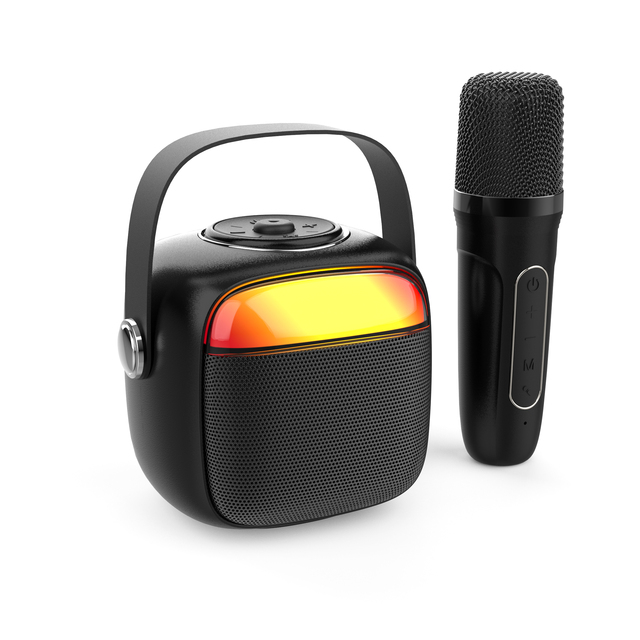 Factory Wholesale 7W Output Portable Wireless Blue Tooth Karaoke Speaker with Wireless Microphone for Home Audio KTV Speakers