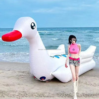 Bateau gonflable géant licorne pour adultes, radeau flottant, flotteur de piscine pour enfants