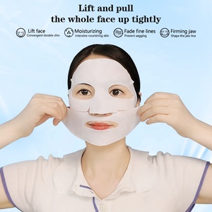 Mascarilla Facial y de Cuello de Hidrogel de <span class=keywords><strong>Dos</strong></span> Piezas, Reafirmante Intensiva, Hidratante, con Colágeno, Vitamina C y Glicerina, Cuidado de la Piel, Marca Privada OEM - Product Image 4