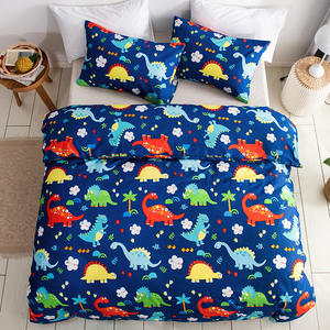 Super Soft Microfiber Disperse Printing and Cute <strong>Dinosaur</strong> Kids Design Cartoon Bedding <strong>Set</strong> Quilt Cover <strong>Bed</strong> Sheet <strong>Set</strong> - Product Image 1