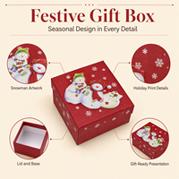 Boîte cadeau carrée de Noël en papier pour petits bonbons décoratifs, fournitures de fête, vente en gros