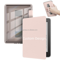 Étui pour Kindle à dos transparent personnalisé, design personnalisé pour Kindle Basic 11e 12e génération 2022 2024 6 pouces, housse intelligente de protection avec dragonne