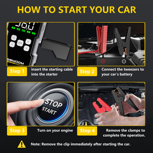 12V Portable Emergency OEM Car Jump Starter Power Bank with Auto <strong>Booster</strong> Function - Product Image 5