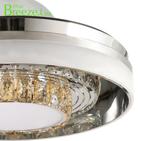 Lámpara colgante de cristal K9 moderna con ventilador de control remoto, de nuevo diseño candelabro de cocina y baño, estilo tradicional