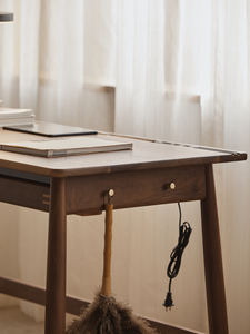 XUXIE Modern Smart <strong>Desk</strong> Large Storage Solid <strong>Wood</strong> Office Table with USB Walnut <strong>Desk</strong> with Drawer - Product Image 4