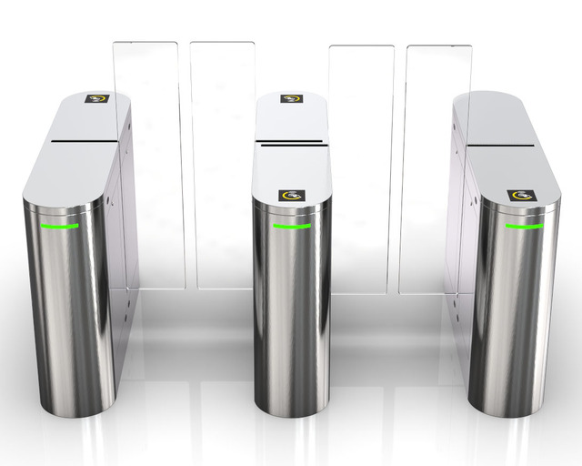 Speed Sliding Gate Turnstile Barrier QR Code NFC RFID Reader Stainless Steel Waterproof Protection Access Control System for Gym