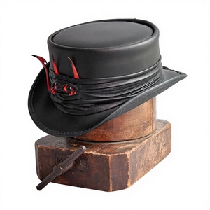 Chapeau Fedora Classique en Cuir Véritable pour Homme - Ajustement Réglable, Chapeau Casual pour Voyages en Plein Air et Hiver, Personnalisable pour Adultes - Product Image 2