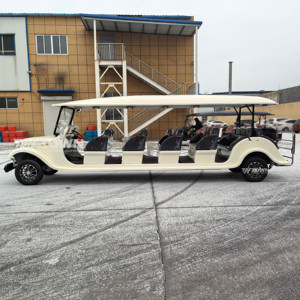 Electric White 5+1 Rows Vintage Classic Car Old Retro <b>Buggy</b> Antique Sightseeing Electric Vintage Classic Car for Adults Sale - Product Image 3