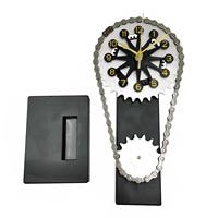 Horloge de bureau vintage à engrenages rotatifs, horloge de table à engrenages en fer antique, chaîne de distribution de temps en forme d'engrenage, horloge de table pour cadeau de la fête des pères