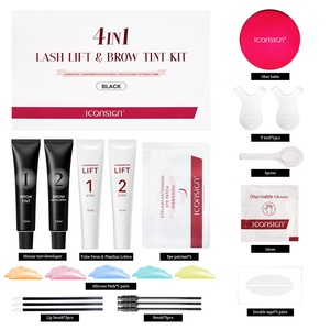 4in1 Lash Lift et Brow Tint Collections Henné Peau Tache Sourcils Lamination Set 10ml * 2 Tube Perm Lotion Step1 Étape 2 - Product Image 3