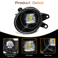 Feux antibrouillard LED blancs de remplacement de haute qualité pour Audi A4 B6 2001 2002 2003 2004 2005 avec anneau Angel Eyes