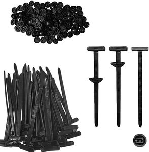 Confezione da 100 Pezzi di Fascette Universali in Nylon per Auto, Fermacavi a Bottone, Fascette a Pressione per Parafanghi Automobilistici - Product Image 2