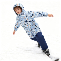 Traje de Esquí Infantil Personalizado, Chaqueta Impermeable con Acolchado y Overol Funcional para Deportes de Invierno y Nieve