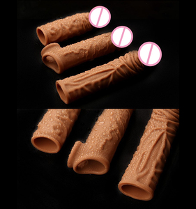 Paar Penis Extender Unterschied liche Größe Sexspielzeug Wieder verwendbare Penis ärmel Vergrößerung Penis Kondom für Männer - Product Image 6