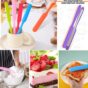 Chịu nhiệt Silicone spatulas không dính Mini Silicon <span class=keywords><strong>scraper</strong></span> công cụ Jar thìa với tay cầm dài - Product Image 2