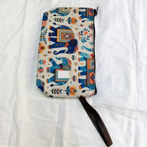Trousse à crayons en toile de coton imprimée style bohème, petite pochette zippée, sac de papeterie personnalisé avec logo, vente en gros, rangement pour l'école et le bureau, pochette en coton - Product Image 1