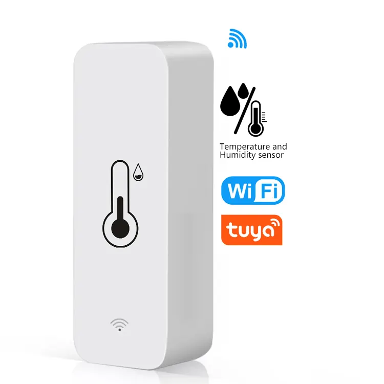 Sensor de temperatura e umidade para smart home, app, monitor remoto, wifi, tuya, smart home, var, smart life, trabalho com assistente alexa e google