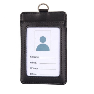 3 חריצים עור אמיתי צוות עובד אמיתי כרטיס מזהה כרטיס - Product Image 3