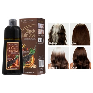 Shampoo colorant capillaire OEM ODM, fabricants de colorants capillaires OEM, logo personnalisé, shampooing colorant capillaire permanent à base de plantes noires - Product Image 5