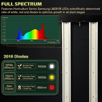 Barre de culture LED à spectre complet dimmable 720W en stock dans les entrepôts USA/CA pour la culture hydroponique de plantes d'intérieur