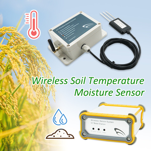 Système de capteur de température et d'humidité du sol sans fil pour l'agriculture avec station de base et sonde - Product Image 1