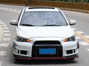 Runde ABS材料汽车前保险杠改装GTR VARIT II和VARIT III适用于2009-现在三菱Lancer-EX前保险杠 - Product Image 5