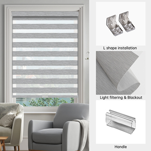 Persianas Zebra Inalámbricas SAMADHI de Grado de Seguridad, Persianas Zebra de Doble Capa Seguras para Niños, Persianas Zebra Modernas para Apartamentos - Product Image 2