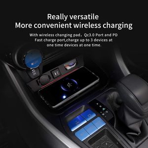 Support de chargeur sans fil pour voiture OVOVS Qi 3.0 avec 2 ports USB, chargeur sans fil 15W compatible avec Toyota RAV4 2019-2025 - Product Image 4