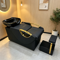 Fauteuil de pédicure en cuir de haute qualité avec bac, structure métallique réglable en hauteur, design moderne, usage commercial pour salon de beauté