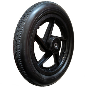 Roue de fauteuil roulant en mousse PU de 12 pouces Cheng Jin Vehicles, roue pleine en polyuréthane sans air, accessoires pour fauteuil roulant manuel - Product Image 4