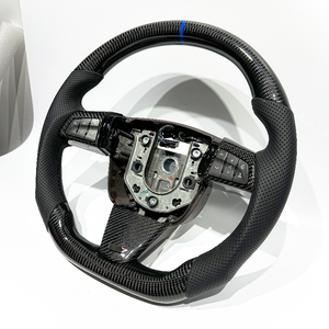 Volante de Fibra de Carbono Real para <span class=keywords><strong>Cadillac</strong></span> <span class=keywords><strong>CTS</strong></span>-V, Base Plana de Fibra de Carbono Negra para <span class=keywords><strong>CTS</strong></span>-V <span class=keywords><strong>Cadillac</strong></span> ATS <span class=keywords><strong>CTS</strong></span> XTS CT4 CT5 XT4 XT5 XT6 - Product Image 4