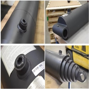 Vérin hydraulique robuste multi-étages pour camion benne lourd, conception télescopique à 4 étages à montage frontal avec protection contre la poussière - Product Image 2