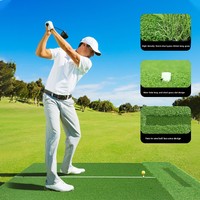 Tapis de frappe de golf auxiliaire White Line Station, tapis de frappe de golf à double paille avec balle, 1,2x1,5m, gazon EVA