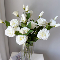 Fleurs artificielles Eustoma Lisianthus au toucher réel pour les décorations de mariage, de fêtes à domicile, les arrangements floraux, vente en gros