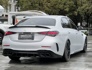 ชุดแต่งตัวถังรถยนต์ PP คุณภาพสูงแบบใหม่ สำหรับ Mercedes C-Class W206 C63 รุ่น Wide Style พร้อมท่อไอเสีย ฝากระโปรง บังโคลน กันชน กระจังหน้า ครบชุด - Product Image 3
