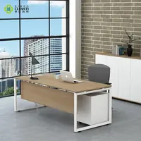 מתכת שולחן מנהלים מודרני משרד מחשב שולחן קטן פינת שולחן במשרד
