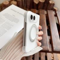 Étui de téléphone portable transparent avec support pliable antichoc pour iPhone DUO 18 Fold 18 Ultra