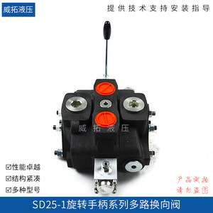 Vanne directionnelle multi-voies à commande rotative Weituo Hydraulics Sd25 1 pour les plateformes de forage minier et les grues de camions, haut débit - Product Image 2