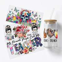 Paquete Surtido de Pegatinas de Cristal Autoadhesivas Universales para Múltiples Superficies, con Diseños de Dibujos Animados, para Vasos y Tazas, en Formato UV