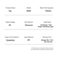 Difusor de Aroma Ultrasónico de Cerámica, Humidificador Inteligente, Portátil, Alimentado por USB 5V, Temporizador, Luz Cálida, Gran Capacidad, Minimalista
