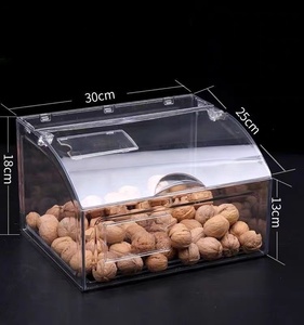 Vente en gros personnalisé moderne en acrylique transparent boîte de présentation d'aliments légère de luxe bac de rangement de comptoir pour boulangerie et snack - Product Image 1