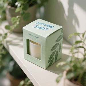 Boîte à bougies parfumées en carton mat, auto-érectible, rectangulaire, avec logo imprimé personnalisé, écologique, vente en gros - Product Image 4